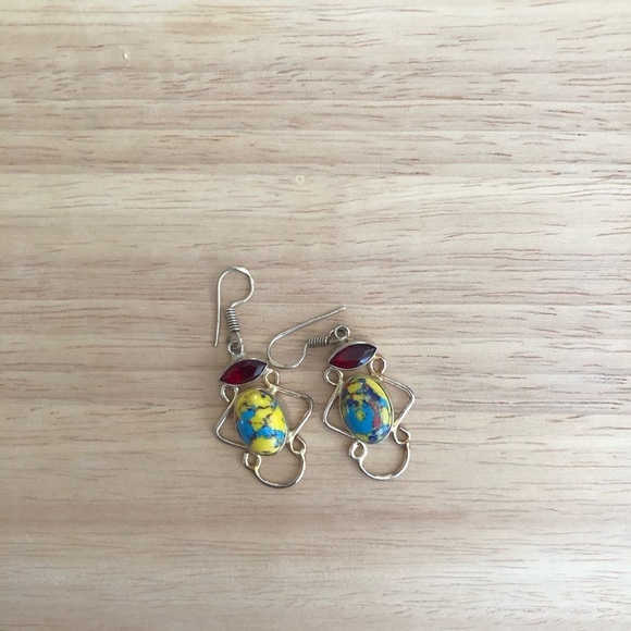 925 Sterling Silver Set Earrings + Necklace - Picture 2 of 8